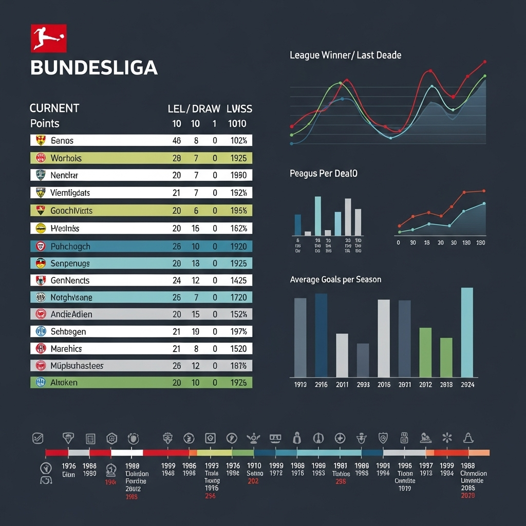 Tabela, statystyki i historia – kompletne Bundesliga rankingi